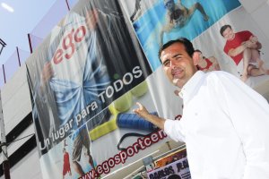 Francis Miras antes de la inauguración de Ego Sport Center, que tuvo lugar en septiembre de 2012.