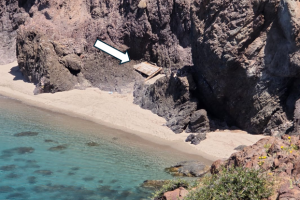 Imagen facilitada por Por Andalucía sobre el estado de las salinas de Cabo de Gata.