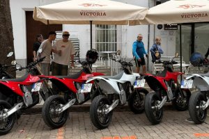 Las motos utilizadas durante la marcha de motos por la ciudad de Jerez