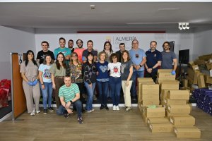 Parte del equipo municipal que prepara las elecciones de este domingo