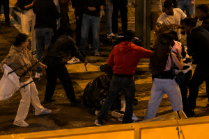 Imagen de la pelea en El Parador.