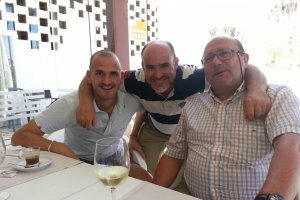 Soriano, Diego y Paco Flores en una comida por los buenos tiempos.
