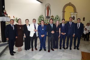 Foto con la patrona de Santa María del Águila