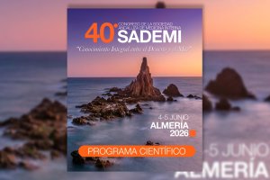 Cartel del 40º Congreso de la Sociedad Andaluza de Medicina Interna, que se celebra hoy y mañana en Almería.