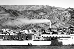 Foto atribuida a Fernando Guerrero Scholtz, década de 1860. Vista de Adra con la torre del Humo al fondo.