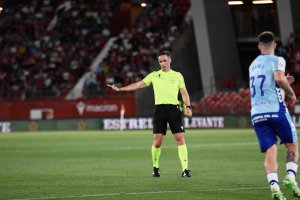Jon Ander González en el encuentro ante el Málaga.