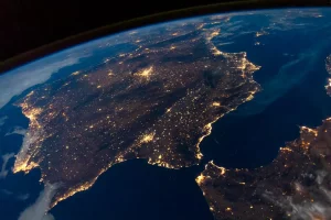 España vista desde el espacio.