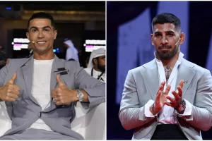 Dos estrellas del deporte en activo y grandes hombres de negocios.