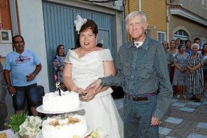 El Rubio y Juanica la Pelá el día de su boda en Garrucha.