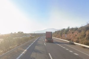 Zona de la Autovía del Mediterráneo en la que habría tenido lugar el atropello, a su paso por Balanegra.