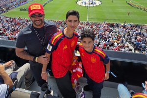 El presidente del Almería disfrutó como un español más en New York.