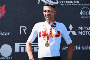 El cuevano, José David Latorre, campeón de España de XCO Máster 30A.