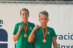 Luka “Mini Tyson” y María Hernández Giménez, campeones de España de boxeo en Palencia.