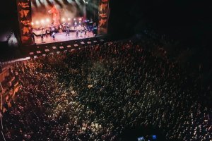 Imagen aérea de uno de los últimos conciertos de La Gossa Sorda, que estará en Adra este sábado.