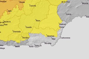 Aviso amarillo en el interior de la provincia de Almería por tormentas y lluvias en la tarde de este viernes.