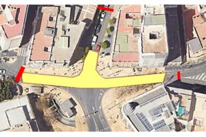 Plan del corte por asfaltado en Puerta Purchena.