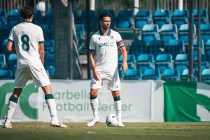 Nelson Monte en su última aparición con el Almería ante el Córdoba en Marbella.