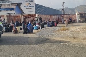 Fotografía que ha circulado por redes sociales tras la llegada de varias personas al Centro de Cuesta Blanca.