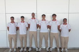 Raúl Fernández, en los XX Juegos del Mediterráneo con la Selección Española de baloncesto 3x3 U23 masculina en Taranto (Italia).