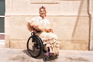 Laura Ainoa Márquez al terminar el concurso de Trajes de Flamenca de LA VOZ