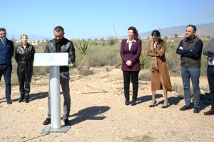 Mohamed El Assy en marzo de 2023 anunciando los terrenos de la gran obra.