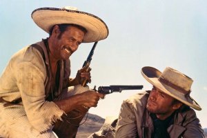 Eli Wallach, junto a Clint-Eastwood en 'El bueno, el feo y el malo'