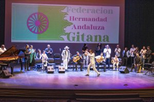El flamenco almeriense llena de arte, emoción y solidaridad el Auditorio Maestro Padilla con la Gala Benéfica Flamenca a favor de la Hermandad Andaluza Gitana