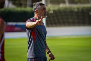 Xavi García Pimienta, entrenador del Almería.