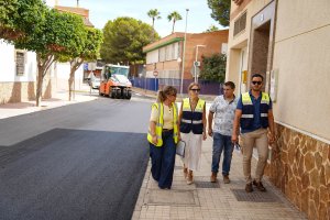 La alcaldesa supervisa los trabajos