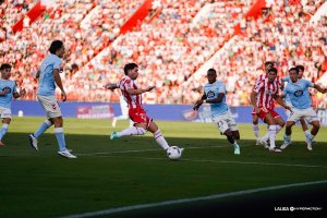 Imagen del Almería-Celta Fortuna.