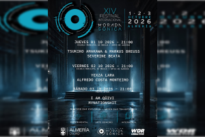 Cartel del festival de música experimental Morada Sónica.
