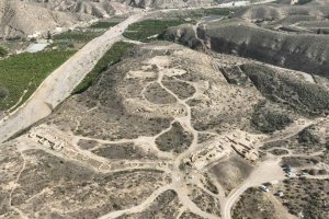 Vista aérea del yacimiento de Los Millares.