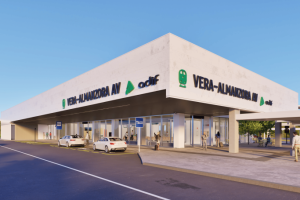 Imagen virtual de la futura estación Vera-Almanzora.