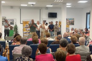 El alcalde inaugura la ampliación del Centro de la Tercera Edad de Huércal de Almería.