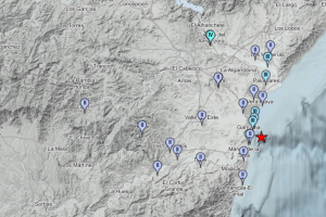 Puntos del levante almeriense en los que se ha percibido el terremoto de este martes 29 de septiembre.