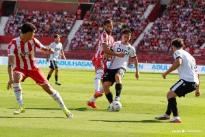 Imagen durante el Almería-Burgos.