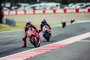 Márquez y Martín mantuvieron una dura lucha a lo largo de toda la carrera.