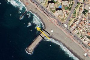Propuesta para abrir el espigón para que pasen las corrientes marinas.
