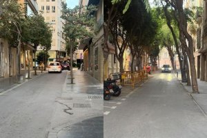 Las calles Gómez Ulla y Ricardos, reabiertas al tráfico tras el avance de las obras de remodelación de la Plaza del Educador, en el Paseo de Almería.