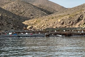 Imagen del estado en el que estaba la Cala del Bergantín en la mañana de este jueves.