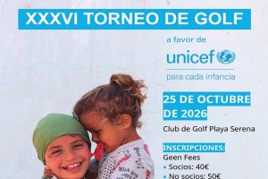 Cartel del torneo de golf.
