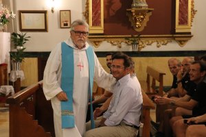 El padre Ángel Becerra con Paco Góngora ex alcalde de El Ejido.
