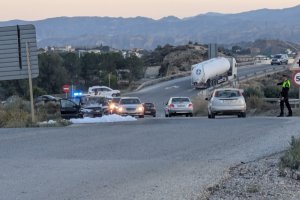 Lugar del incidente en uno de los accesos al pueblo de Albox.
