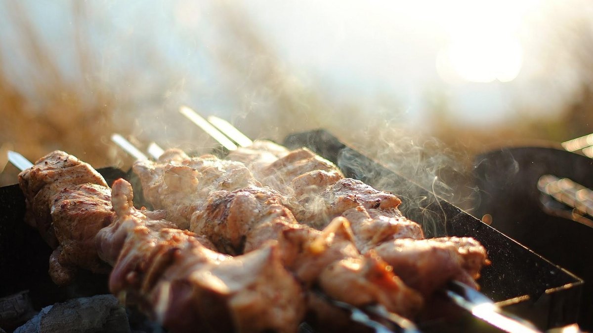 Pinchos de pollo.