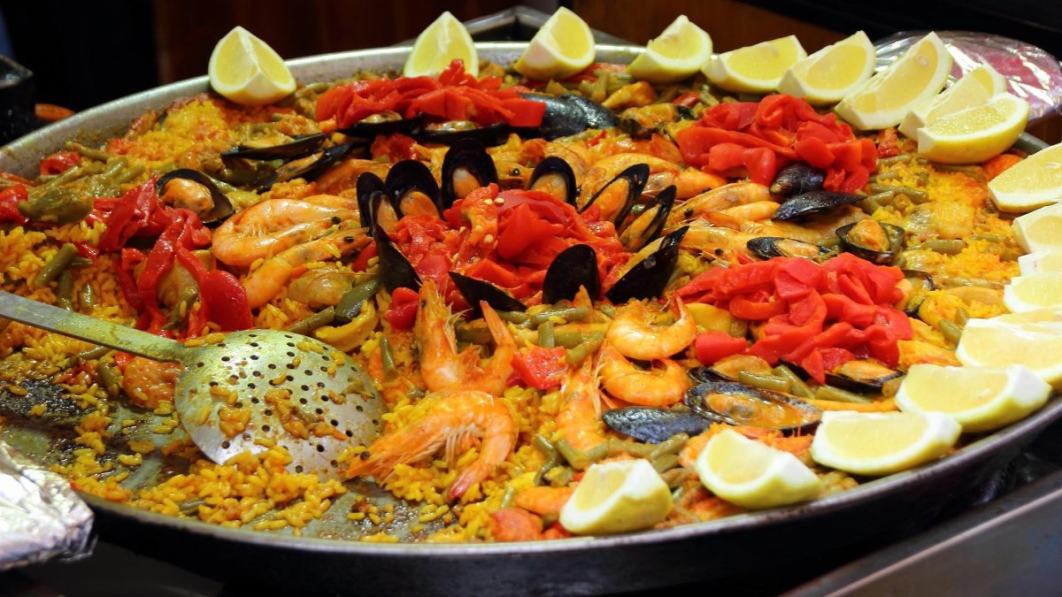 Paella de marisco.