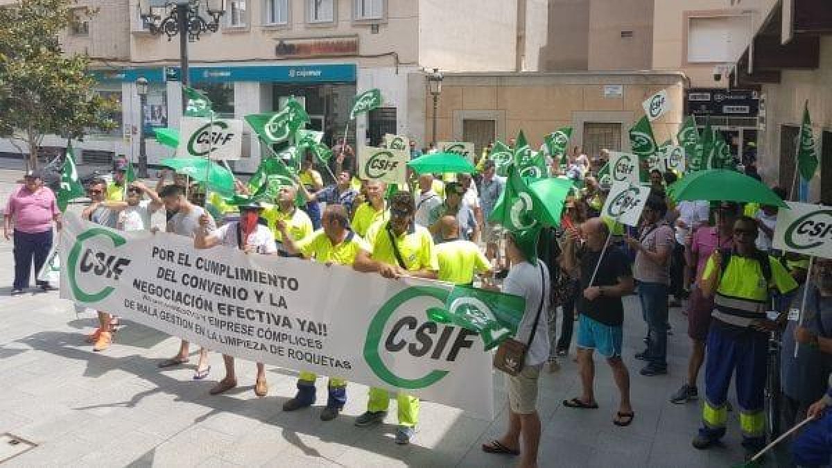 Archivo de la huelga anterior de los trabajadores de Urbaser.