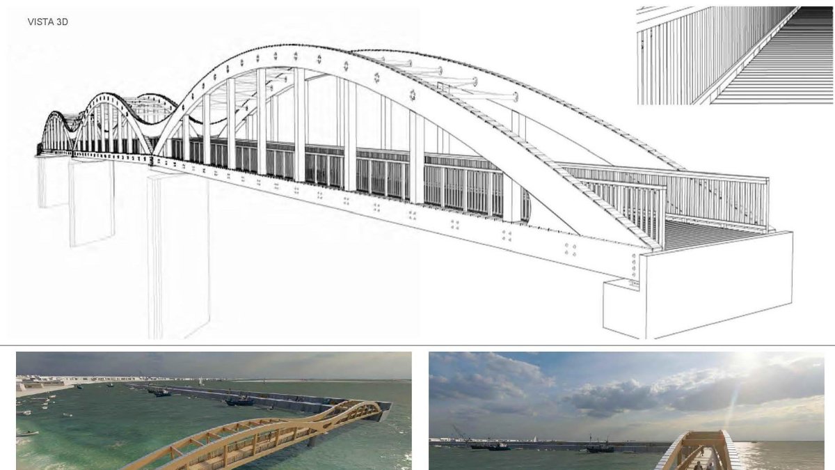 Proyecto de puente peatonal para unir Pueblo Laguna y Puerto Rey, en Vera.