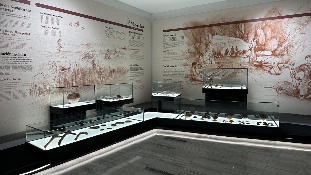 Sala expositora del Centro de Interpretación de la Cultura Argárica de Antas.