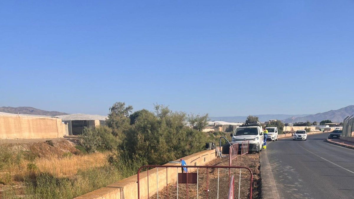 Zona de la avería sobre la que ya se está trabajando