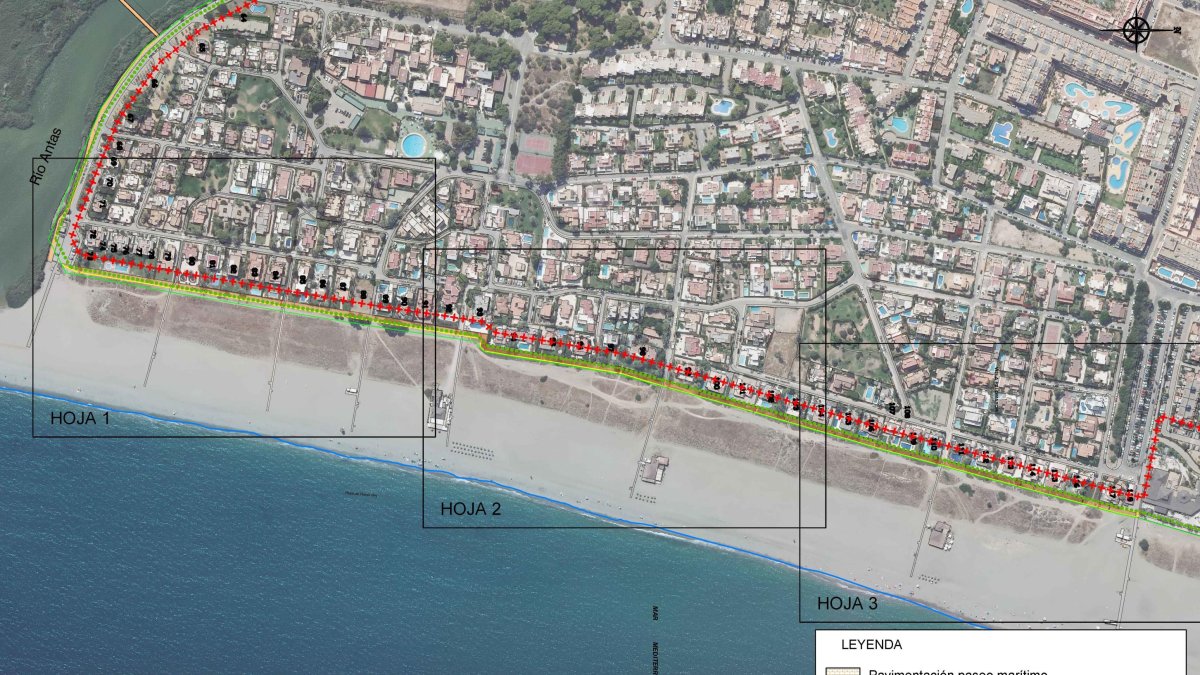 Imagen del proyecto de la ampliación del Paseo Marítimo de Vera.